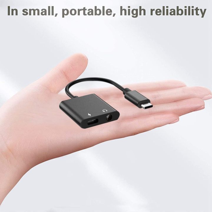 USB%20C%20To%203.5Mm%20Headphone%20and%20Charger%20Adapter,(Black)%20-%20Image%206