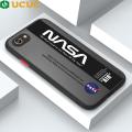 UCUC for OPPO A83 Back Cover Stripe NASA Frosted Transparent Hard Phone Case Thin Shockproof Full Cover Camera Protect Case.