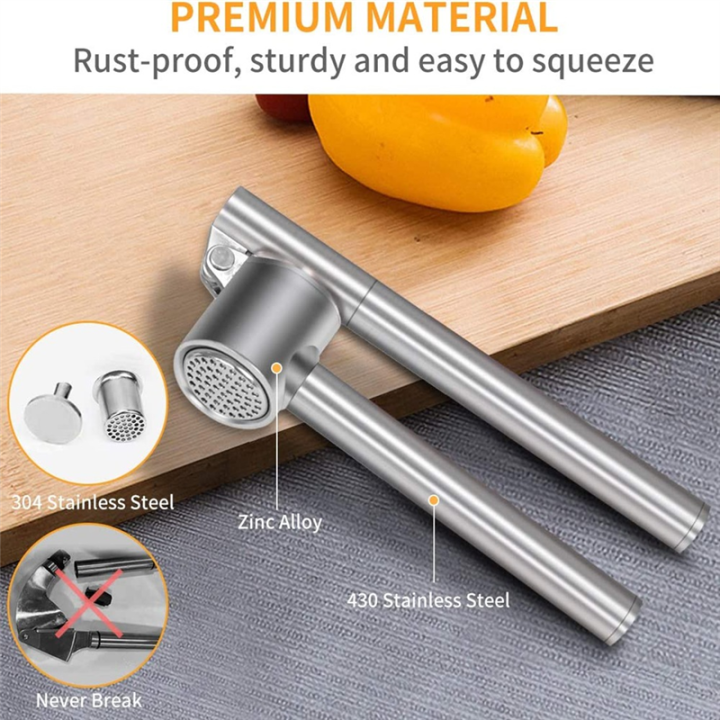 Garlic%20Masher%20304%20Stainless%20Steel%20Mincer%20Crusher%20Chopper%20&%20Peeler%20Set%20Rust%20Proof%20Anti-Corrosion%20Dishwasher%20-%20Image%203