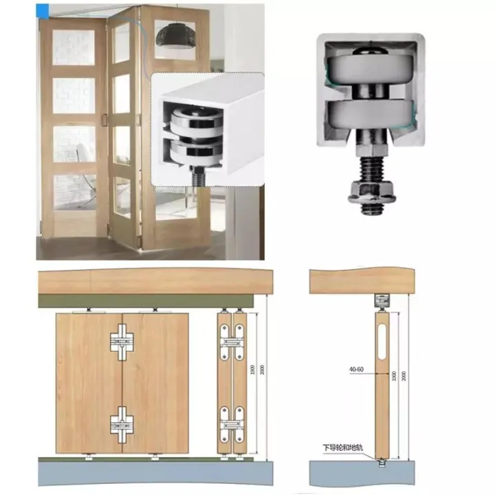1Piece%20100Kg%20Top%20Hung%20Tracked%20Door%20Roller%20Dual%20Pivot%20Swivel%20Wheel%20For%20Slide%20Partition%20Folding%20Bifold%20Door%20-%20Image%203