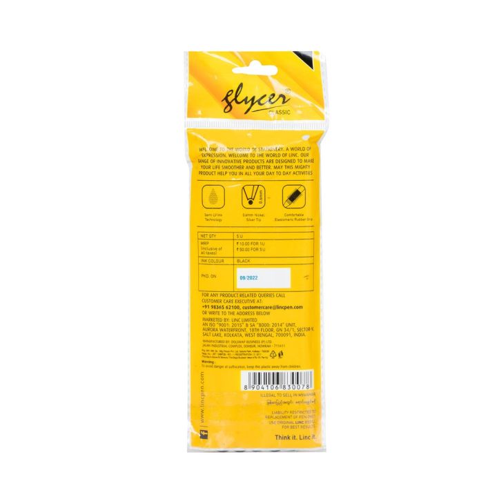 10%20%20pcs%20Linc%20Glycer%20Black%20-%200.6%20mm%20Ball%20Pen.%20-%20Image%202