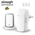 SIXWGH Wireless Doorbell No Battery required Waterproof Self-Powered Door bell Sets Home Outdoor Kinetic Ring Chime Doorbell. 