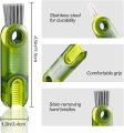 3 in 1 Multifunctional Cleaning Brush Bottle Gap Cleaner Brush 3 in 1 Tiny Bottle Cup Lid Detail Brush kit Straw Cleaner Tools Crevice Cleaning Brush for Water Bottle Nursing Bottle Cups Cover.