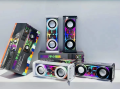 V8 Mecha Transparent RGB Light Bluetooth Speaker - Portable Wireless 5.0 Sound. 
