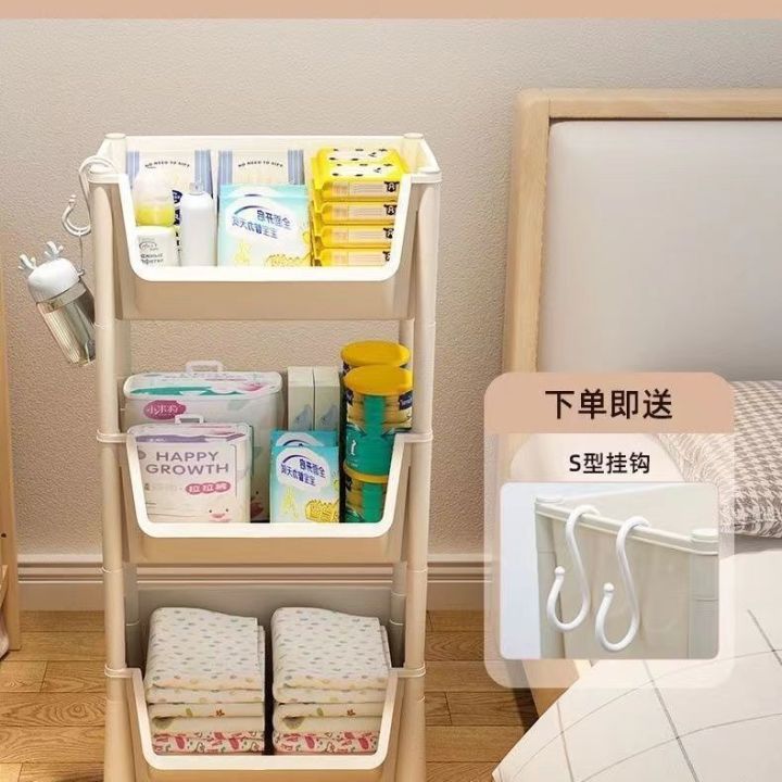 New%20bookshelf,%20multi-layer%20to%20floor%20with%20wheels,%20movable%20cart%20rack,%20seam%20storage%20rack%20-%20Image%202