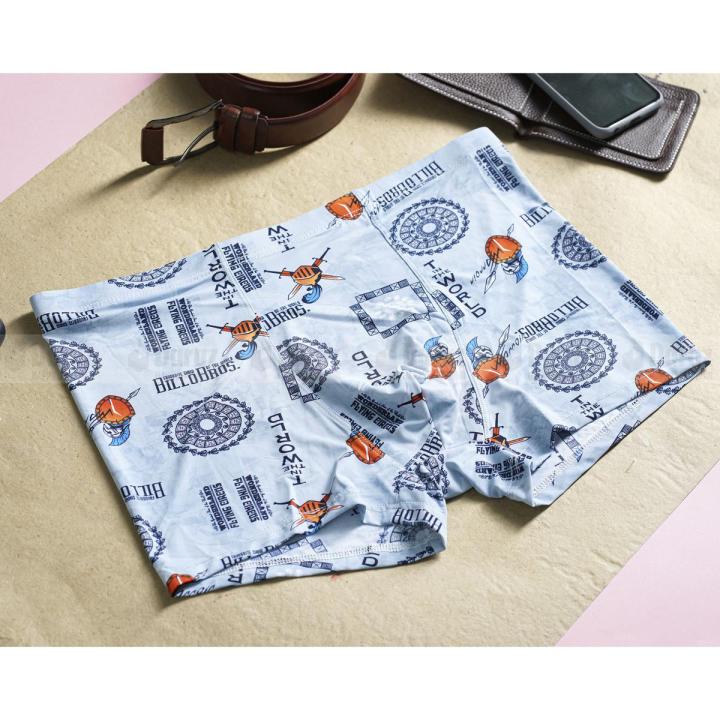 Miiow 1Pcs / Thailand Lot Men Boxer Shorts Graphene Antibacterial Ice Silk Underwear Man Boxershorts Seamless Breathable Male Panties - Under Wear