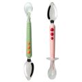 【NEW】 Baby Fruit Scraping Mud Spoon Feeding Spoon Soft Silicone Spoon Baby Easy To Eat Fruit Spoon Mother And Baby Supplies. 