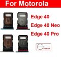 For Motorola Moto Edge 40, 40 Neo, 40 Pro Sim Tray Micro SD Card Slot with Sim Ejector Pin Replacement Parts. 