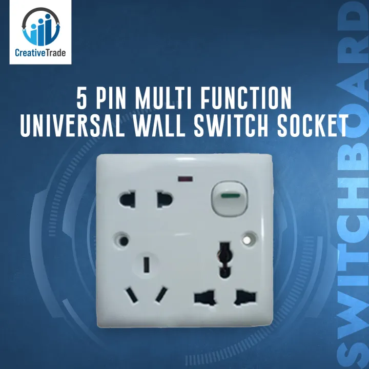 5%20Pin%20Multi%20Function%20Universal%20Wall%20Switch%20Socket%20-%20Universal%20Socket%20-%20Image%202