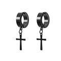 10 Pairs Magnetic Stud Earrings Stainless Steel Non Piercing Cross Dangle Hoop Earrings Unisex Clip on CZ Magnet Earring Set. 