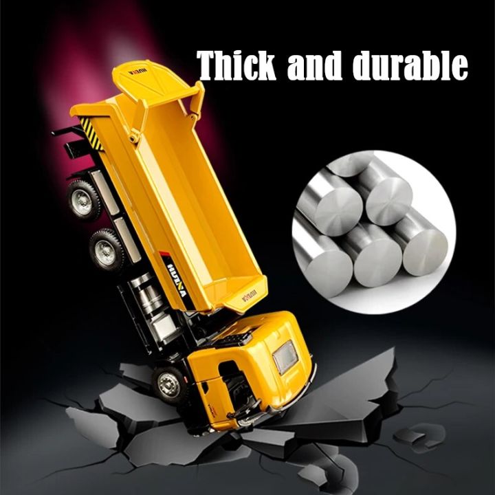 HUINA%201:50%20Diecast%20Car%20Model%20Alloy%20Simulation%20Vehicle%20Die-Cast%20Dump%20Truck%20Bulldozer%20Backhoe%20Loader%20Excavator%20Toys%20Collectables%20-%20Image%202