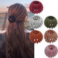 Velvet Bird Nest Hair Clips, Fashion Hair Clips Hair Bun Maker, Expandable Ponytail Holder for Women, Plant Velvet Hair Clips for Thick Hair, Hair Pin Hair Accessories for Women Girls. 