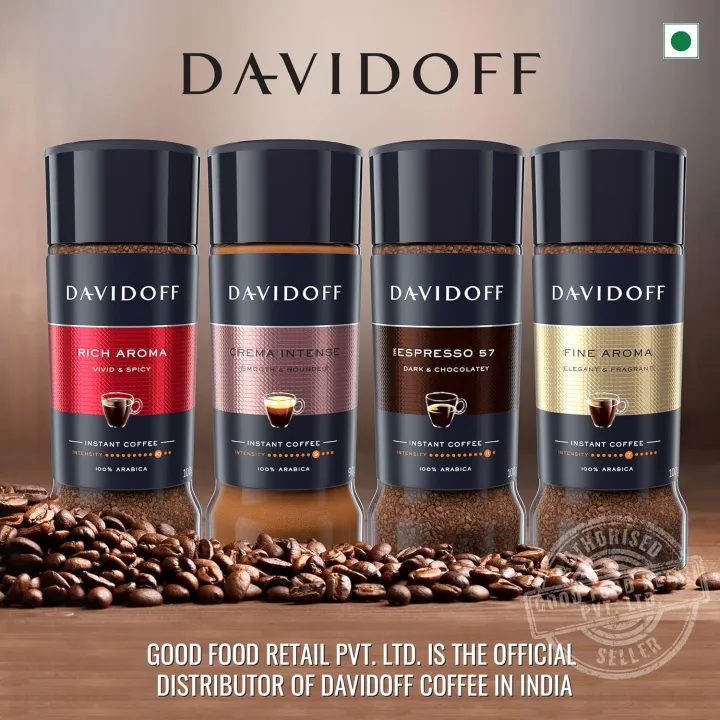 Davidoff Cafe Instant Coffee, Espresso 57, Rich Aroma, Fine Aroma, Crema Intense