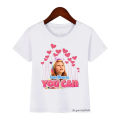 Kawaii Girls T-Shirts Cute Like Nastya Kids Tshirt Summer Girls Clothes Children's T Shirts White Pink Short sleeve Tops 3-13Y. 