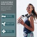 Portable Neck Fan - Personal Fan, Hands Free Bladeless Neck Fan, Rechargeable USB Fan, Neck Air Conditioner White.