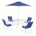 Mainstays Albany Lane 6 Piece Outdoor Patio Dining Set Garden Outdoor Furniture Set Patio Chair Table Umbrella. 