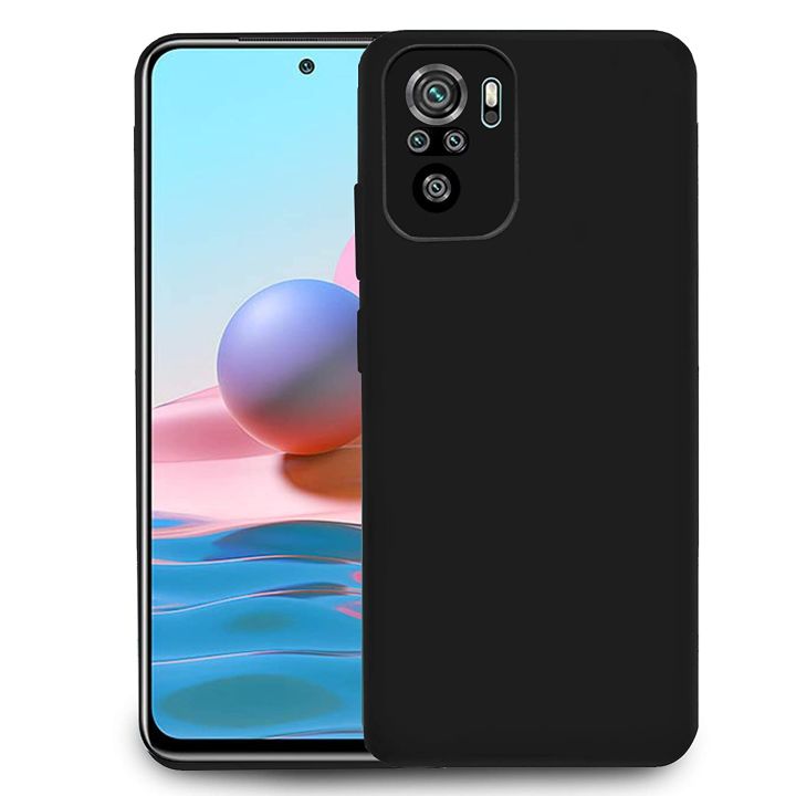 For%20Xiaomi%20Redmi%20Note%2010%20Premium%20Silicone%20Matte%20Soft%20Phone%20Case%20-%20Black%20-%20Image%202
