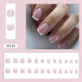 24pcs With Glue Fake nails With Design False nails Wearable press on nails  stylish pattern Artificial nails Full Cover nail art. 