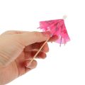 100 Pcs Hand Decor Drink Parasols Cupcake Ornament Cocktail Umbrellas Hawaii Ornament Cocktail Parasols Ice Cream Umbrella Sign. 