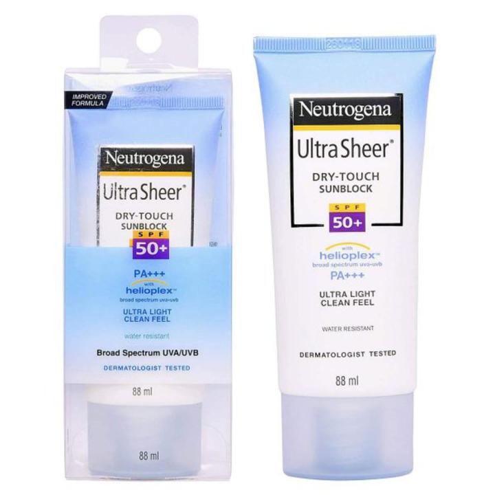 Neutrogena Ultra sheer Sunscreen, SPF 50+, Ultra light, for Oily and Dry skin, 118ml