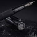HongDian 1860 Max Metal Matte Black Forest Metal Matte Fountain Pen.
