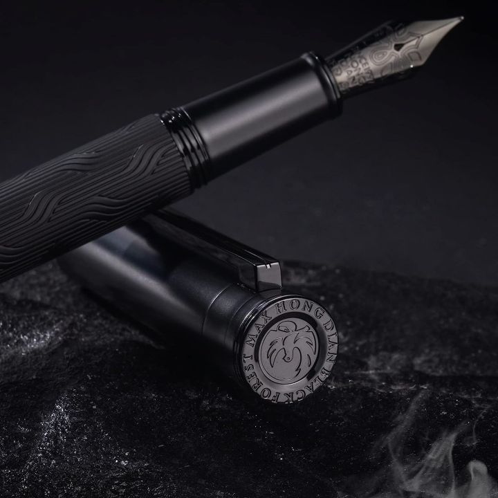 HongDian%201860%20Max%20Metal%20Matte%20Black%20Forest%20Metal%20Matte%20Fountain%20Pen%20-%20Image%204