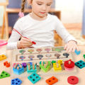 Quantity, teaching aids, number matching shapes, five sets of columns, color classification, maze, children's early education toys.