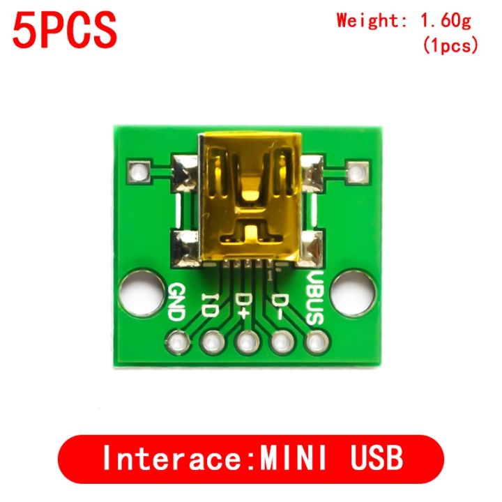 5PCS%20USB%20Male%20Connector%20/%20MINI%20MICRO%20USB%20to%20DIP%20Adapter%20female%20connector%202.54%20Connector%20B%20Type-C%20USB2.0%203.0%20Female%20PCB%20Converter%20-%20Image%206