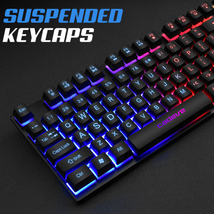 Rgb%20Backlit%20Cadeve%20Vr6%20Wired%20Gaming%20Keyboard%20-%20Ergonomic%20Design%20For%20Precision%20Gaming%20Pc%20Control%20-%20Image%208