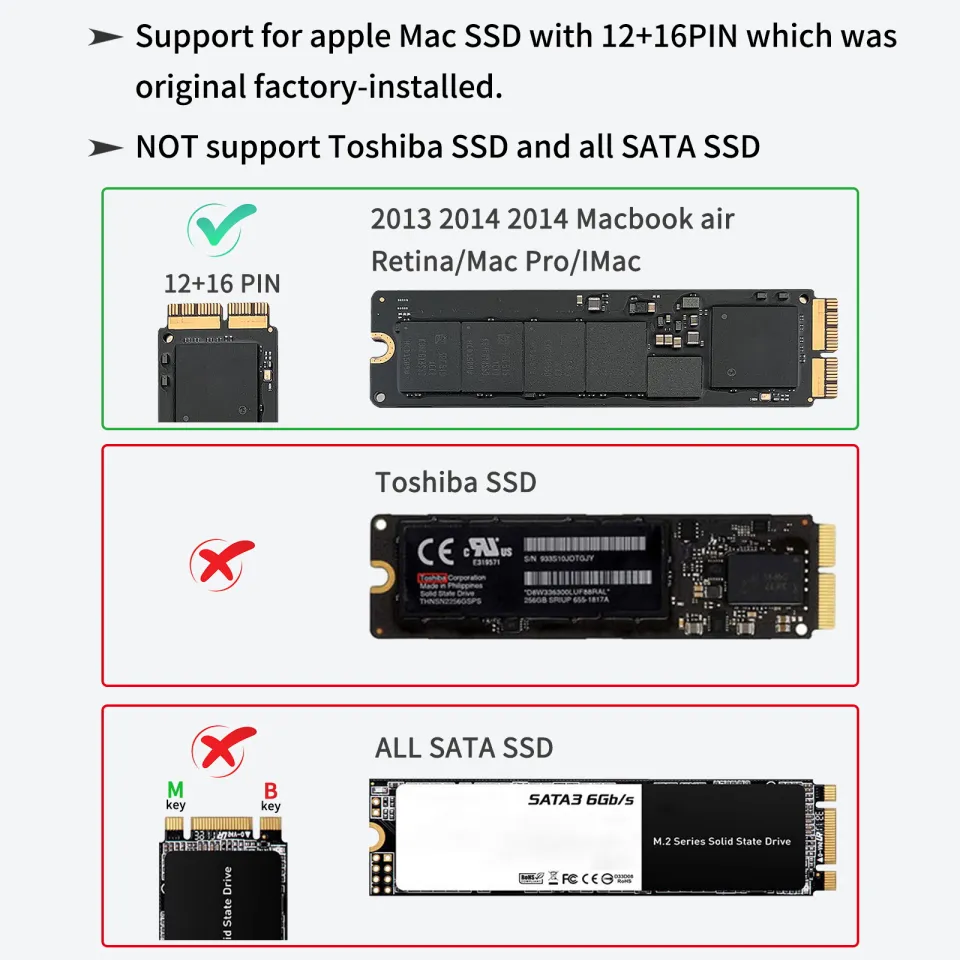 Macbook Air Macbook Pro Ssd To Usb Adapter MacBook SSD Enclosure