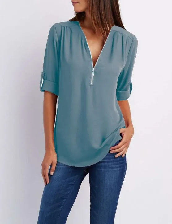 Women%20Tops%20Plus%20Size%20V-neck%20Long%20Sleeve%20Chiffon%20Elegant%20Design%20Women%20Blouse%20Lady%20Shirt%20Blouse%20For%20Women%20-%20Image%208