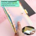 A5 Rainbow Soft PVC Notebook Binder Clear Soft PVC Notebook Cover.