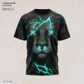 3D Print Lion Shirt Men's T-shirt 2023 New Sweatshirt Summer O Neck Casual Short Sleeve Tees Mens Clothing Male Cool Streetwear.