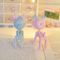 1 Pcs LED Mini Night Light Cute Dog Deer (Random color) Foldable Desk Table Lamps Desktop Book Light Kids Room Bedside Bedroom Holiday Gifts.