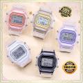 Luminous Sports Watch Digital Watch Small Square Transparent Strap IPX67 Ladies And Students Electronic Watch Gift Dropshipping.