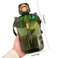 750ml Transparent Space Bottle Outdoor Sports Water Bottle With Strap Hangable Fitness Water Bottle For Camping Biking Running. 