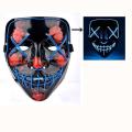 Led Mask Glowing Halloween Mask Neon Skull Scary Mask Party Festival Brithday New Year Gift Mascara Light Up Cosplay Costume.