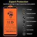 Oppo F5 5D Tempered Glass Screen Protector - Transparent and Black. 