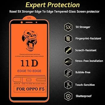 Oppo%20F5%205D%20Tempered%20Glass%20Screen%20Protector%20-%20Transparent%20and%20Black%20-%20Image%204
