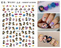 Cartoon Beauty And The Beast Nail Sticker Disney Princess Collection Nail Art Decorative Stickers Anime Characters Nail Decals.