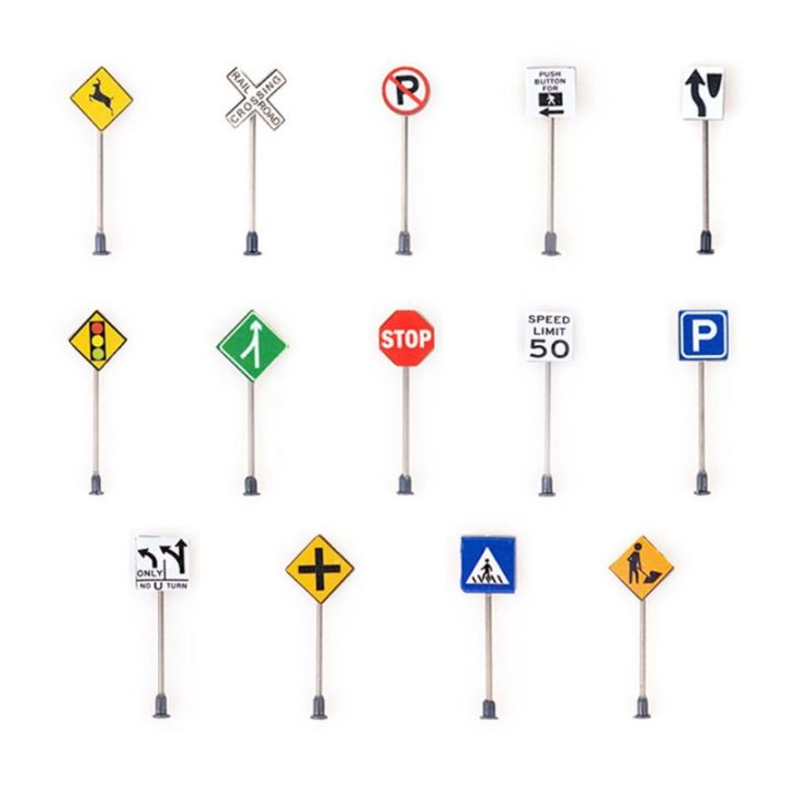 %E3%80%90The%20road%20to%20happiness%20Store%E3%80%9114pcs/set%201/87%20Scale%20Mini%20Traffic%20Signs%20Sand%20Table%20Accessories%20Micro%20Landscape%20Decoration%20Road%20Sign%20%D0%98%D0%B3%D1%80%D1%83%D1%88%D0%BA%D0%B8%20-%20Image%202