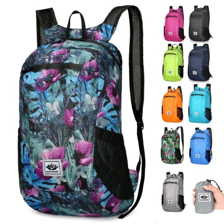 Travel Hiking 20L Lightweight Portable Foldable Backpack Waterproof Backpack Folding Bag Ultralight Outdoor Pack for Women Men