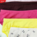 Pack of 5 Pcs Women's Assorted High Leg Half Back Cover Cotton Panties From Levin. 