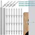 100/400Pcs Skirting Thread Seamless Nails Double-Head Installation Nail with Sleeve Skirting Thread Hardware Non-Marking Nails.