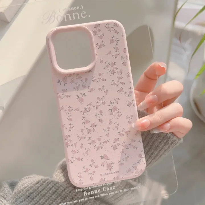 Sroof%20%20%20Case%20%20For%20iPhone%2011%2012%2013%2014%2015%2016%20Pro%20Max%20New%20Glutinous%20Rice%20Korean%20Style%20Girl%20Bean%20Pink%20Pink%20Pink%20Little%20Rose%20Sea%20phone%20case%20back%20cover%20-%20Image%202