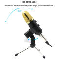 HXSJ Professional Studio Microphone Usb Condenser Sound Re-cording Microphone With C-ardioI-D Studio Re-cording Mic For Pc Lapt-op Blue. 