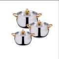 Kaisa Villa Stainless Steel Induction bottom 6pcs Cookware Set luxury. 