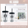 Star-bucks Venti Cup Tumbler Mug 710Ml/24oz Double Plastic Durian Cup Bright Diamond Coffee Straw Cup Ice Cold Drink Cup with Straw Plastic Tumbler with Straw Portable Cup Tumbler Creative Lifestyle Drink Bottle.