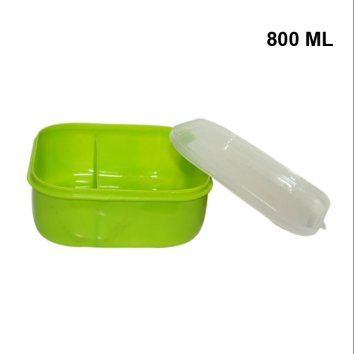 Single Layer Plastic Tiffin Box - Multicolor