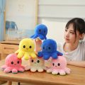 Niko Reversible Flip Octopus Stuffed Toy Plush Toddler Toys Double-sided Color Octopus Stuffed Doll.